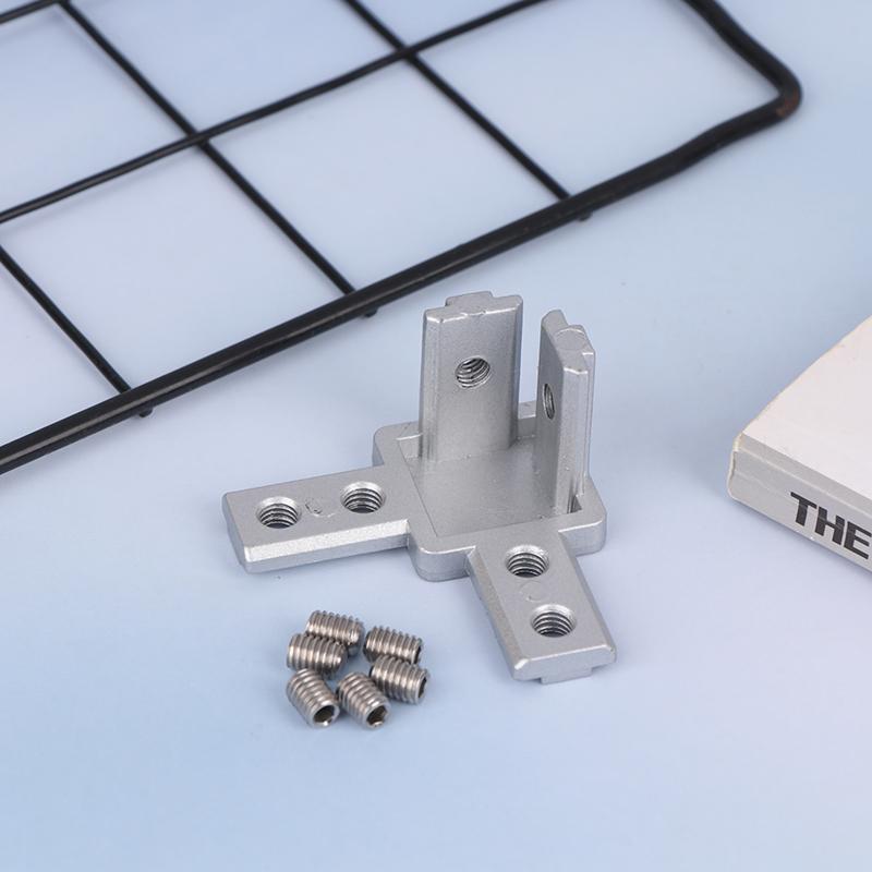 4Pack 3-Way End Corner Bracket Connector For T Slot 2020 3030 4040 Aluminum Extrusion Profile 3-Dimensional Bracket Parts