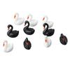 Fairy Garden Black White Swan Miniature Love Ducks Figurine Lover Birds Ornaments Animals Statue