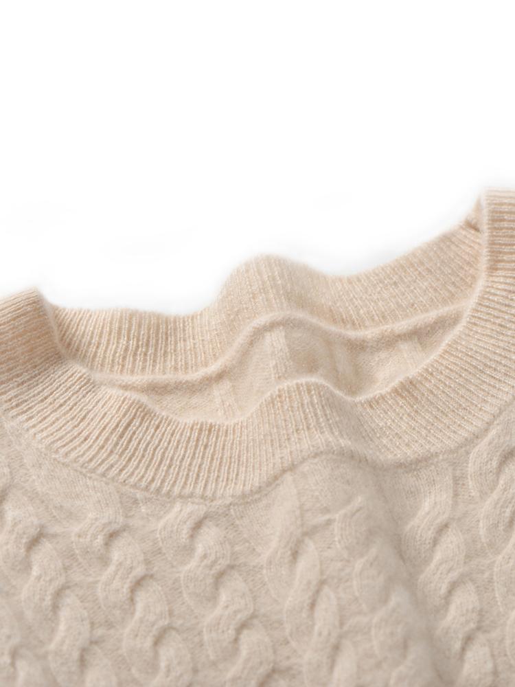 Женский кашемировый свитер Qinghe кашемир 30% кашемир 70% шерсть осенне-зимний кашемировый пуловер мягкий и теплый