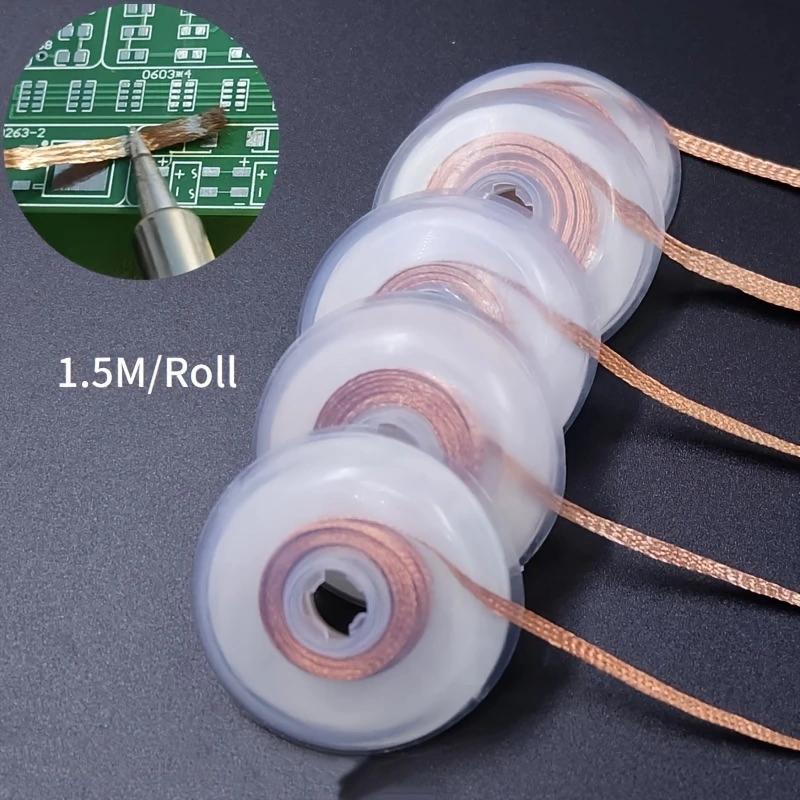 10/5 PCS Desoldering Wire 1.0/1.5mm Braid Soldering Mesh Welding Parts Low Residue No-Clean Solder Tin Remover Tool