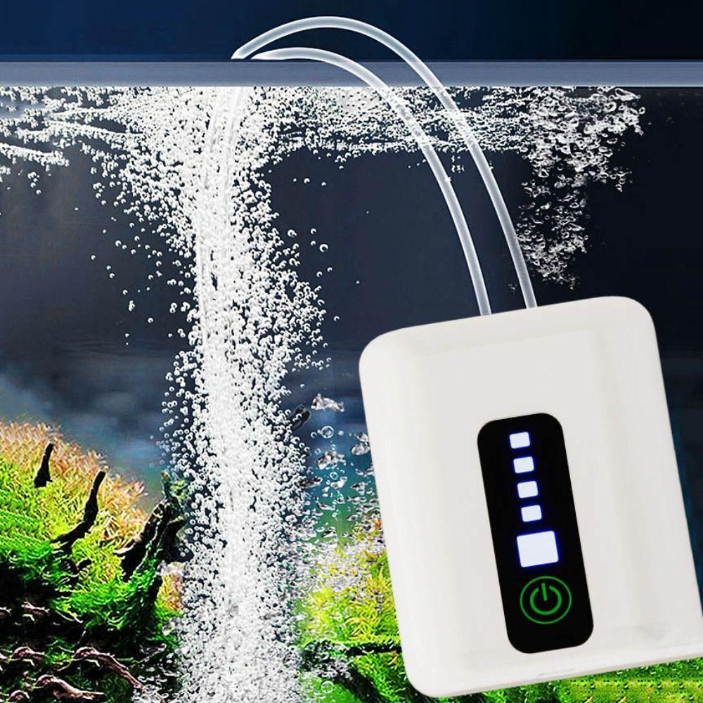 Прочный 70H/40H Аквариумный кислородный насос Перезаряжаемый USB Насос для кислорода в аквариуме Водонепроницаемый Ультра тихий Насос для кислорода для рыбалки на открытом воздухе