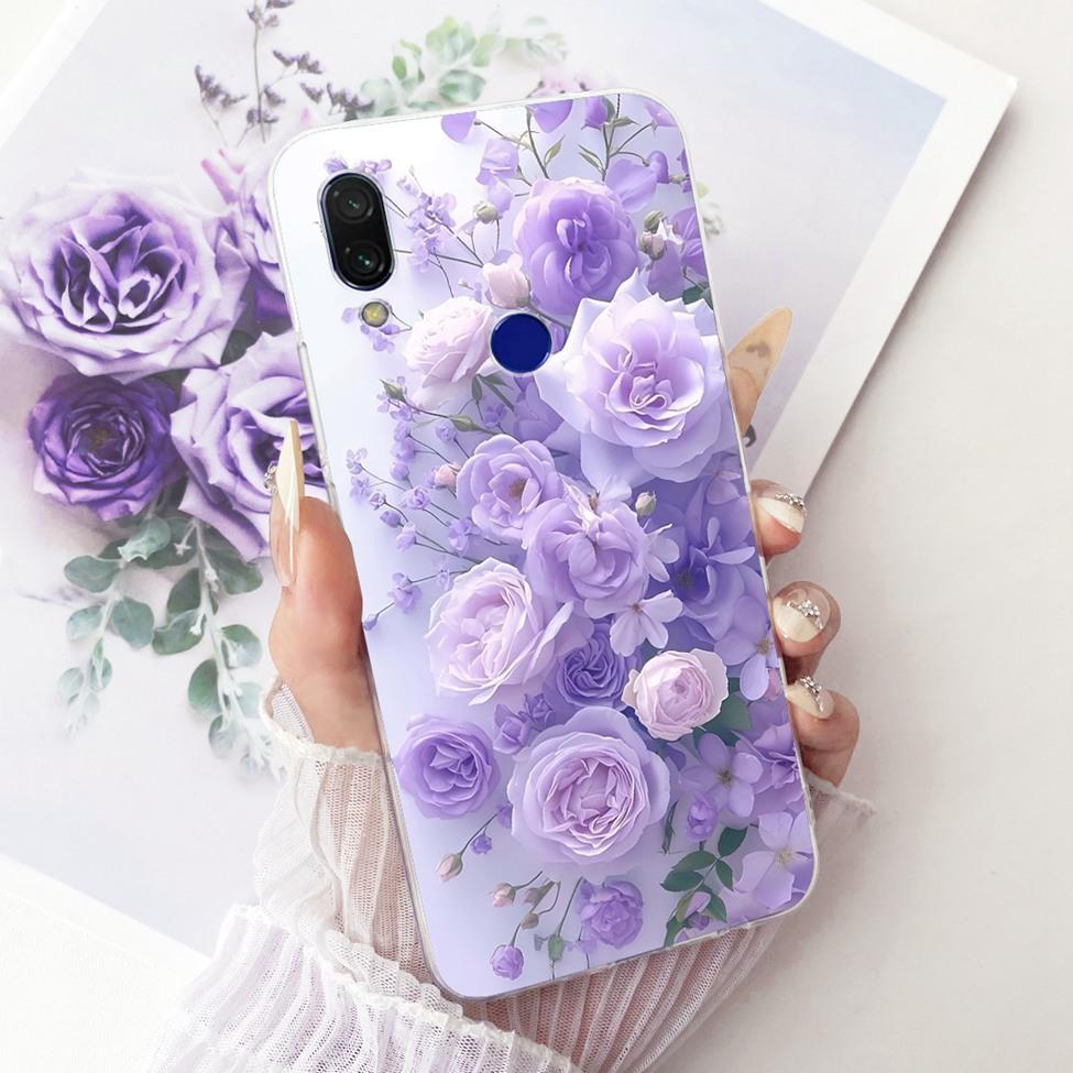 Case For Redmi 7 Cover Transparent Cute Cat Fashion Butterfly Funny Painted Casing M1810F6LI M1810F6LH M1810F6LG