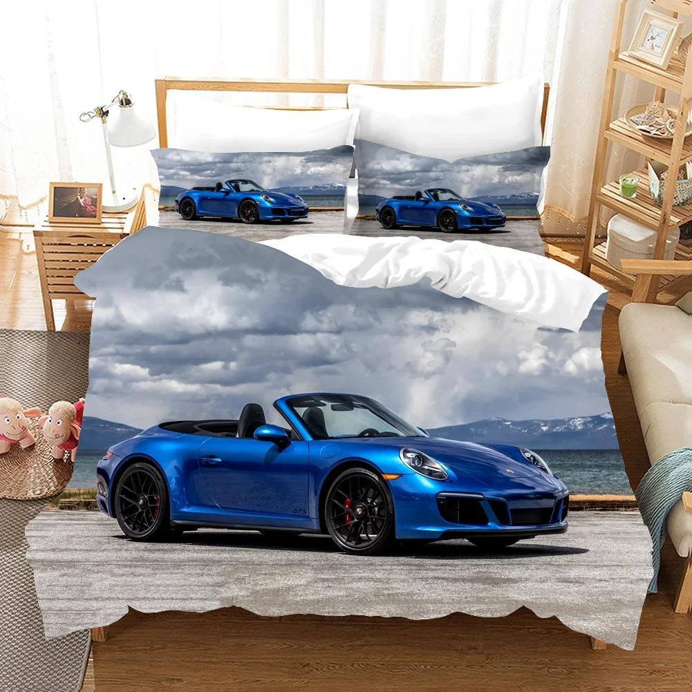 Sports Car Duvet Cover Sets Race Car Bedding Sets With Pillowcases For Teens Kids Boys Cool Bedroom Decor 23pcs Bedclothes