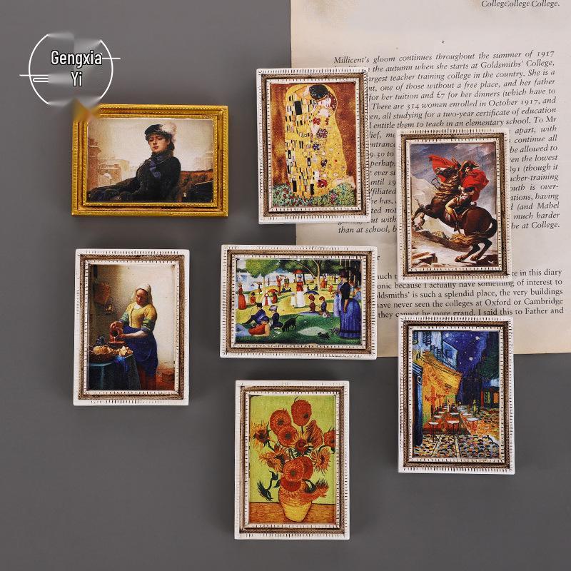 3D Полимерный Магнит на Холодильник: Знаменитая картина Ретро наклейка с персонажем