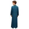 Boys Arab Gown Islamic Robe Long Sleeve Stand Collar Gold Embroidery Maxi Kaftan Festival Holiday Costume