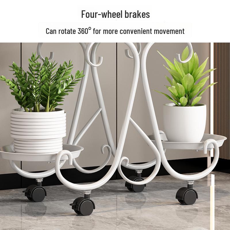 Самая продаваемая современная напольная многослойная железная подставка для растений для балкона