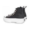 Converse Run Star Hike Leather Comfortable Versatile Trendy High-Top Canvas Shoes Unisex Sneakers Black A04183C