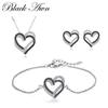 Комплекты украшений Ювелирные изделия и бижутерия Браслеты и кольца Серьги и колье Украшения с черным сердцем