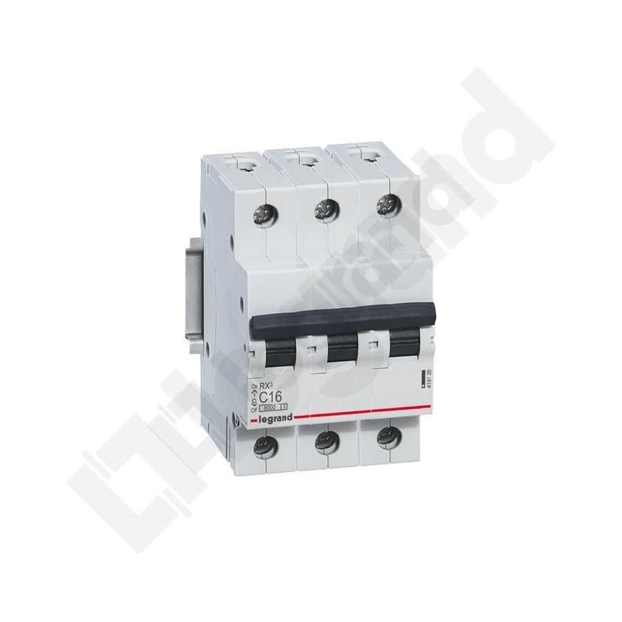 Circuit breaker RX3 3P C 16A 6000A