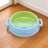 Silicone Pet Slow Feeder Bowl with Dual Handles Suction Cup Anti-Choking Slow Down Eating Food Bowl for Small Medium Large Breed