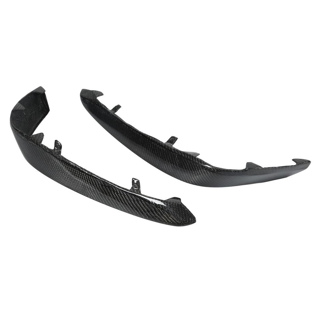 Front Fog Lamp Cover Left Right Glossy Carbon Fibre Fog Light Fins Splitter Replacement for W205 C205 C63