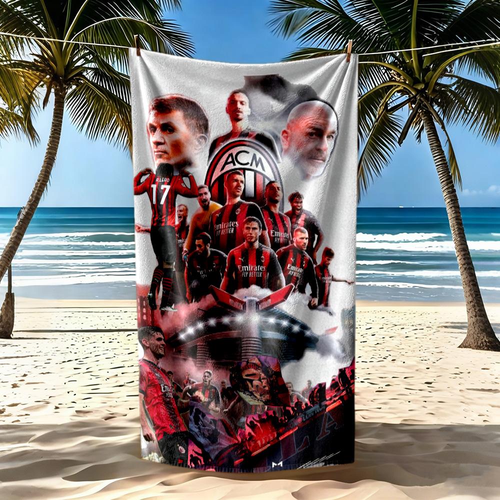 Ac Milan Beach Towel Soft Durable Quickdry Comfortable Lightweight