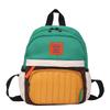 Versatile Unisex Colorblock Toddler Backpack Stylish Lightweight Canvas Design