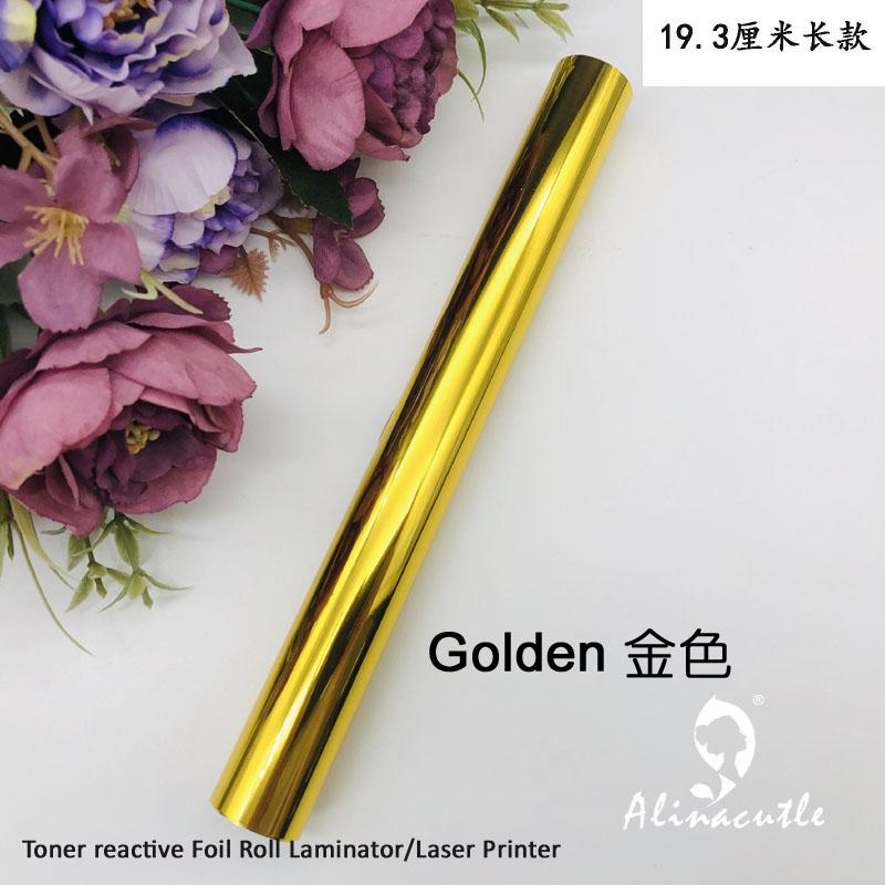 5M(длина)X19CM(Ширина) Фольгированная пленка с реактивным тонером, упаковка из ПВХ-трубки, можно использовать с ламинатором, бумажная голографическая переводная фольга