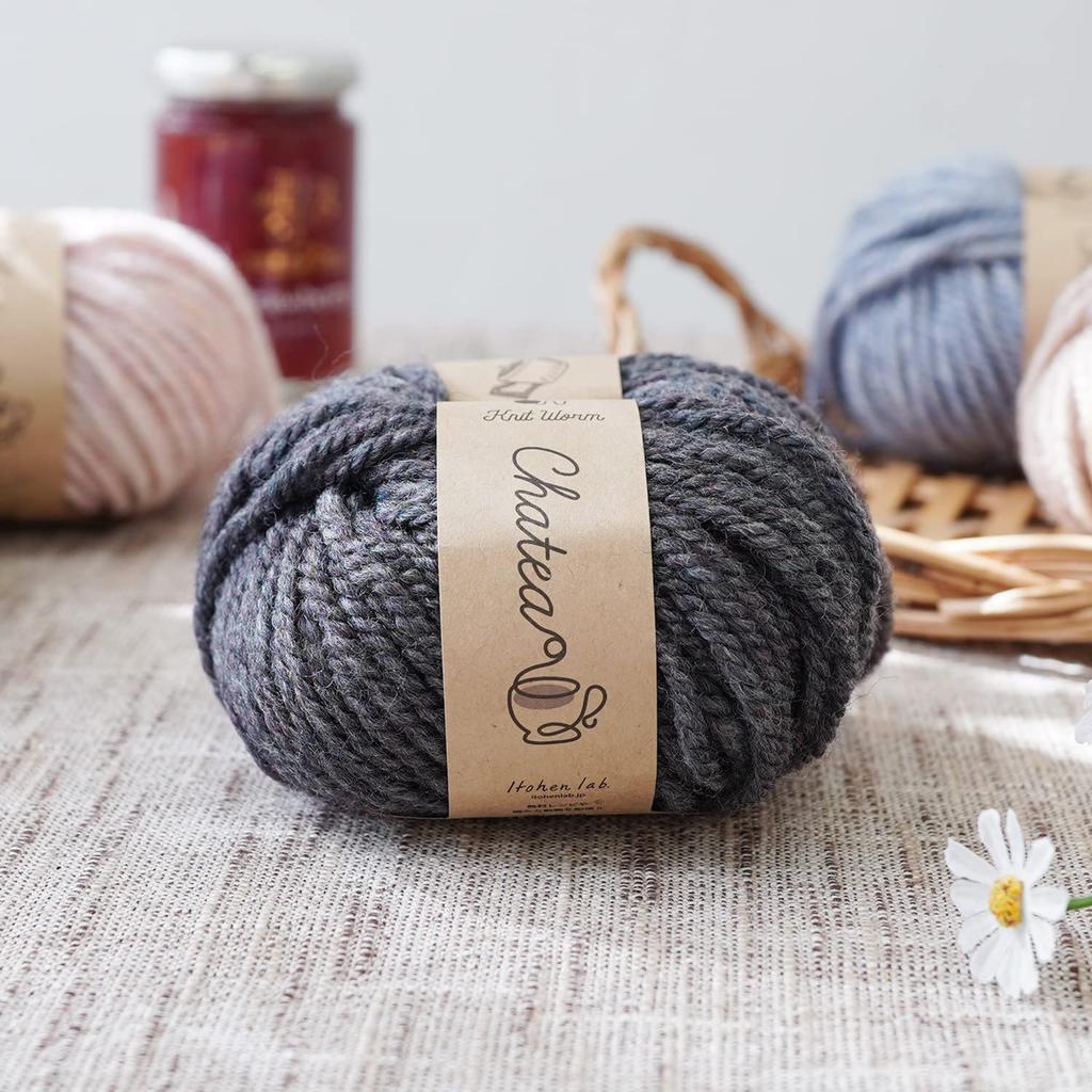 Пряжа Knitworm Wool 1 Чатти Экстра 25г, мотки, меланж, толстая, (приблизительно. 34м), 60% акрил, 40% шерсть, 3.Дождь