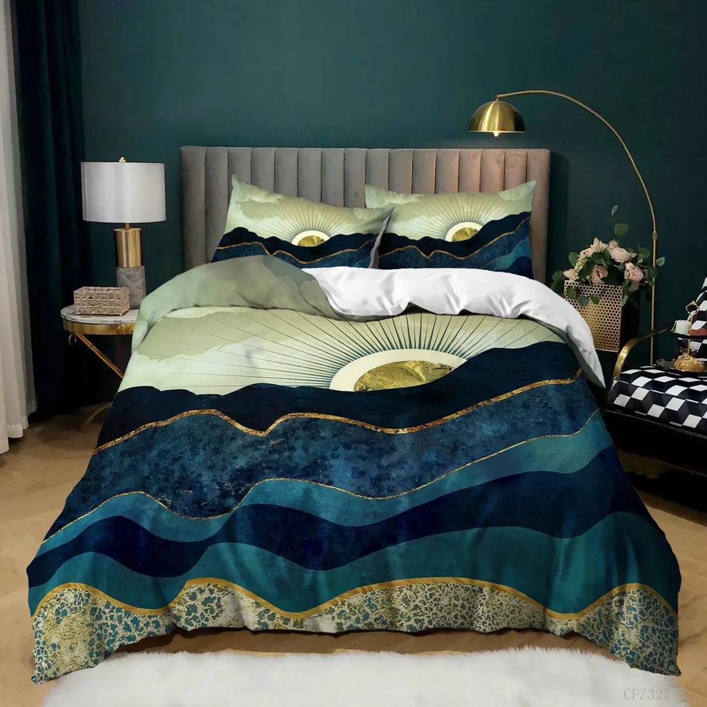 Звездная ночь Ван Гог, пододеяльник, размер королевы, картина маслом, известная современная классика, искусство небесной звезды, декоративный комплект постельного белья из 3 предметов