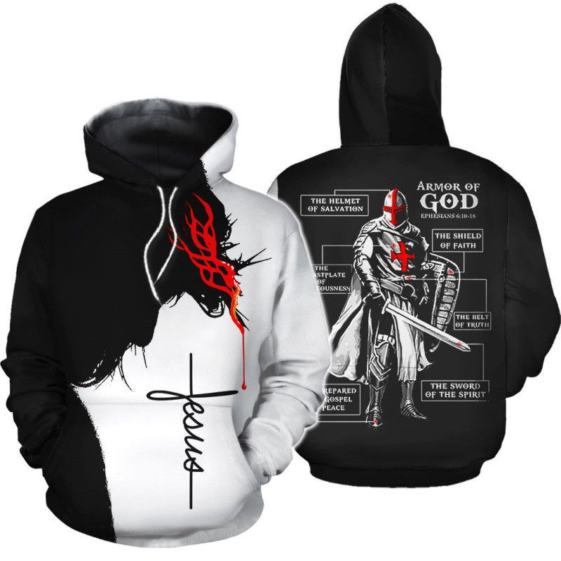 Cross Knight Cosplay Sweatshirt Soft Comfortable Unisex 3d Printed Hoodie Jacket For Medieval Style
