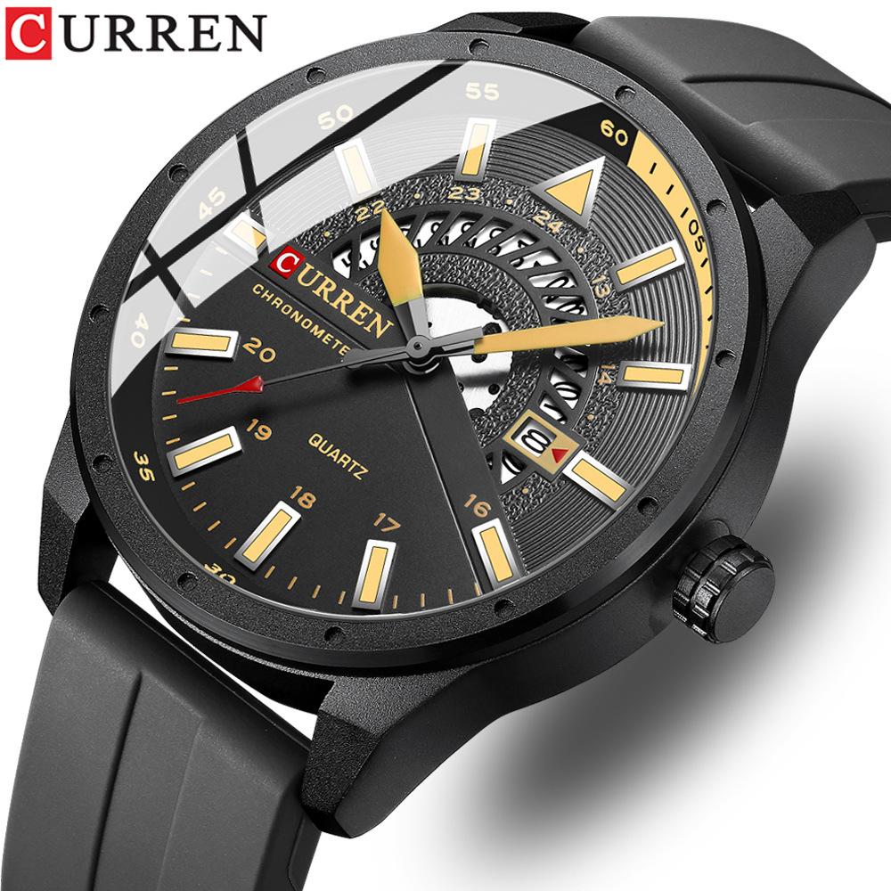 CURREN Men's Waterproof Tape Quartz Watch Business Calendar Men's Watch