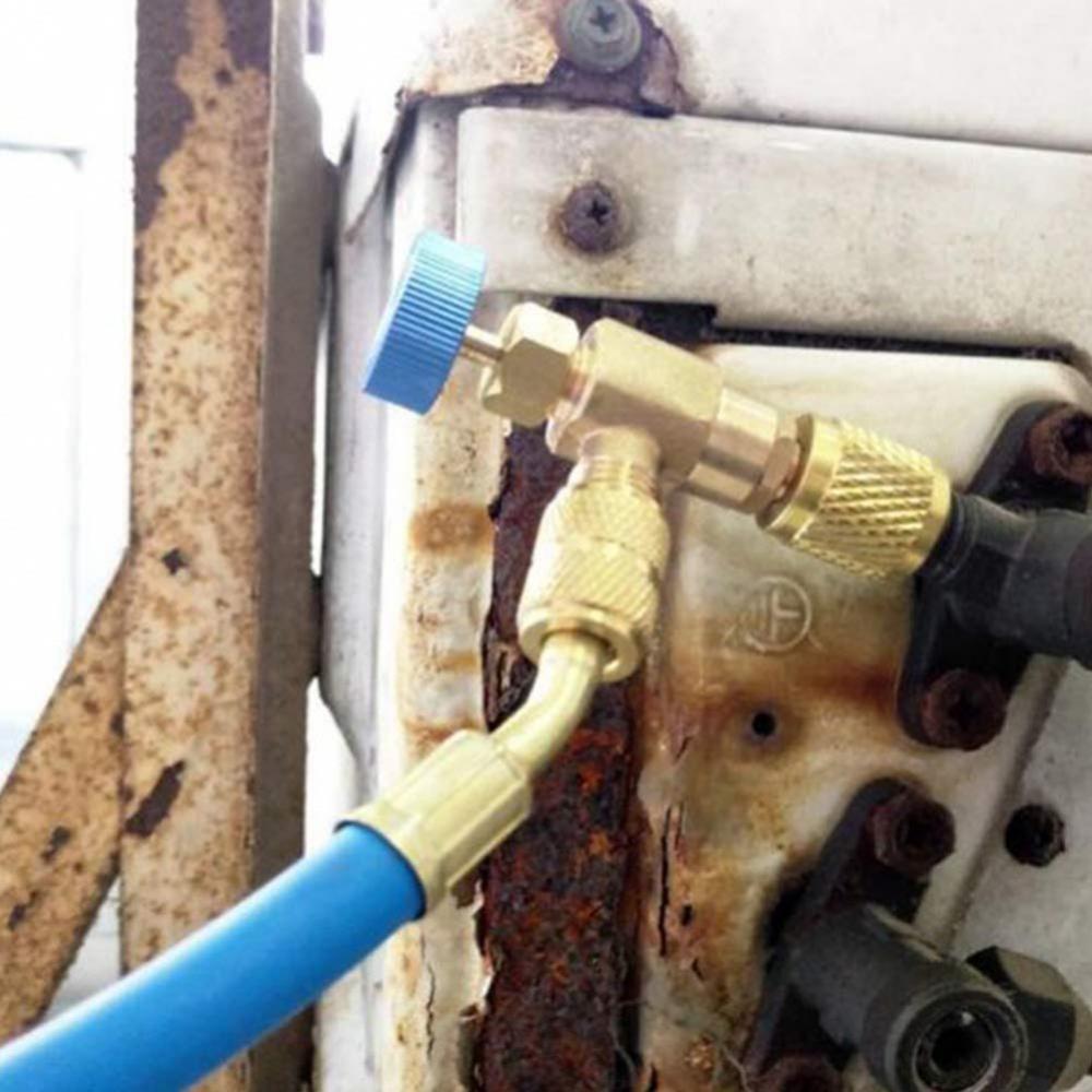 Жидкостный предохранительный клапан R410A R22 Инструмент для хладагента кондиционера 1/4 "Адаптер безопасности Ремонт кондиционера и фторид