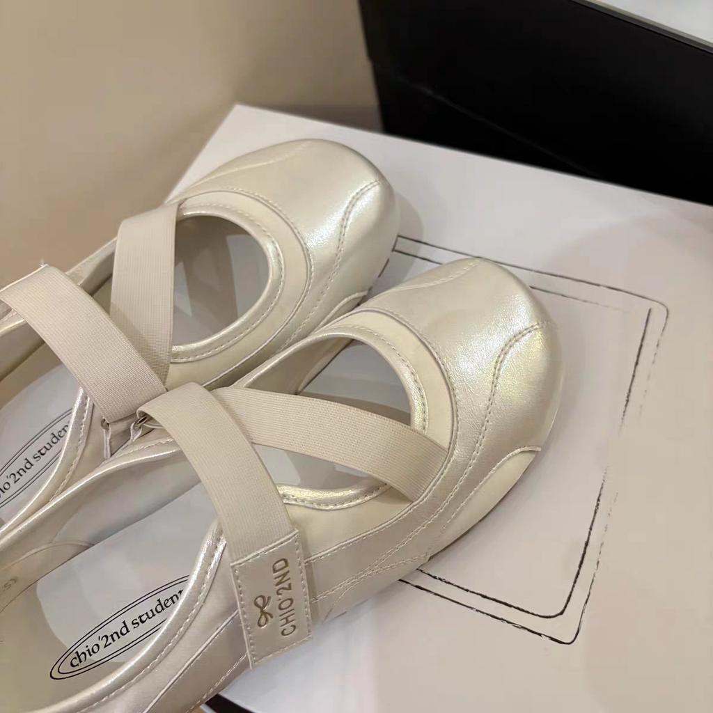 Popular Ballet Mary Jane Shoes Women's Summer 2025 New Versatile Flat-bottomed Shallow Mouth Single Shoes Simple German Training Shoes