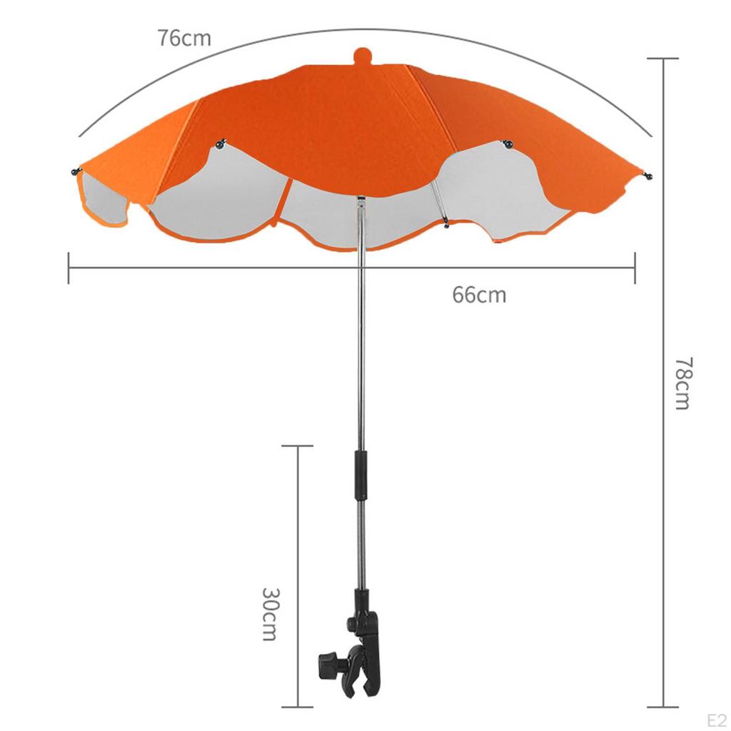 Солнцезащитный зонт + Прогулочная коляска Вращающийся, Регулируемый, Зонт для улицы, пляжа