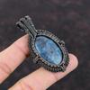 Ruby In Blue Kyanite Pendant Copper Wire Wrapped Gemstone Pendant Handmade Unique Copper Jewelry Designer Pendant For Gift Wire Wrap Jewelry