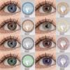 2pcs New Colored Contact Lenses Fashion Yearly Gray Eyes Lenses Natural Brown Eye Lense Green Pupils Makeup Eyes Lenses
