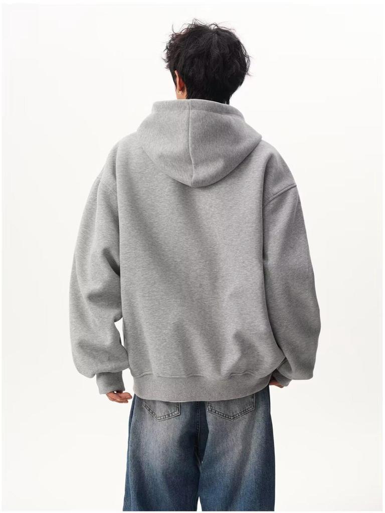 Унисекс худи колор-блок осенних цветов: Спортивная куртка свободного кроя в стиле колледжа на двойной молнии