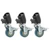 3pcs 22mm Swivel Caster Wheels Set for Photography Light Stand Studio Photo Video Shooting Locking