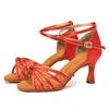 Women Tango Ballroom Latin Waltz Dance Girls Party Shoes High Heeled 7CM