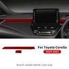 Настоящая мягкая карбоновая наклейка для Toyota Corolla 2019 2020 2021 2022 2023 2024 Панель полосы для второго пилота RHD LHD Аксессуары для интерьера.