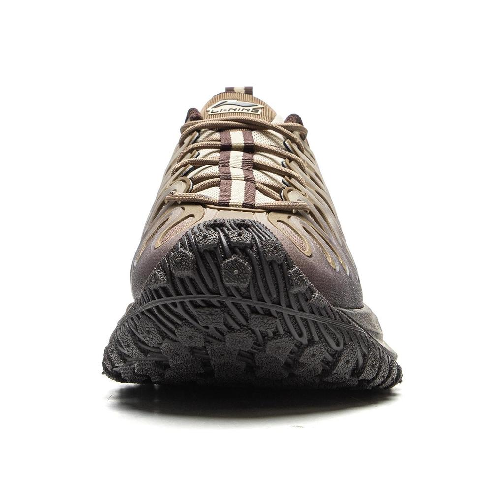 Li Ning Youxia CRC Модные трендовые амортизирующие поддерживающие отскок низкие повседневные кроссовки унисекс повседневная обувь желто-коричневый AZGV087-3