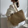 Casual Straw Large Capacity Tote For Women Wicker Woven Shoulder Bags Rattan Handbags Summer Beach Bag KTY