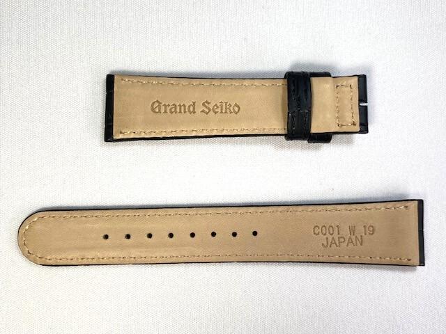 C00101229 SEIKO Grand Seiko 19 мм Кожаный для ремешка, Крокодил, Черный, SBGW038/ SBGW238/ 9S64-00A0