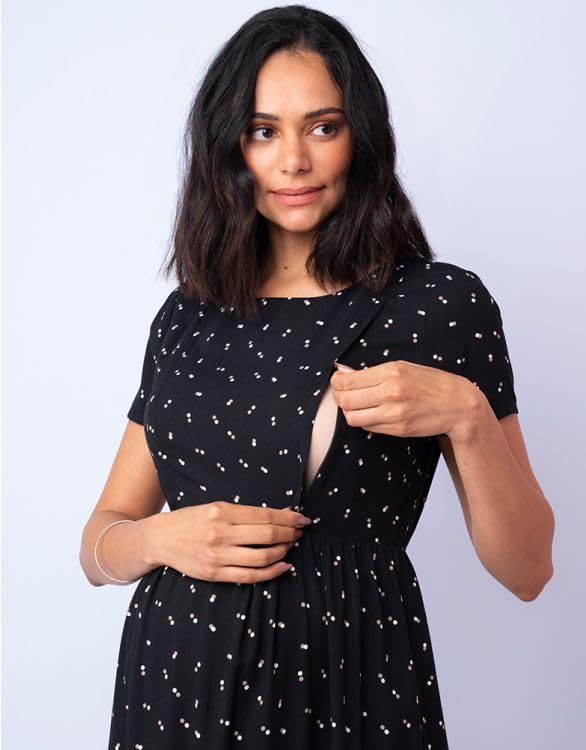 Повседневное платье для беременных INEZ Black Dot [Seraphin] Платье, Кормление грудью, Женское