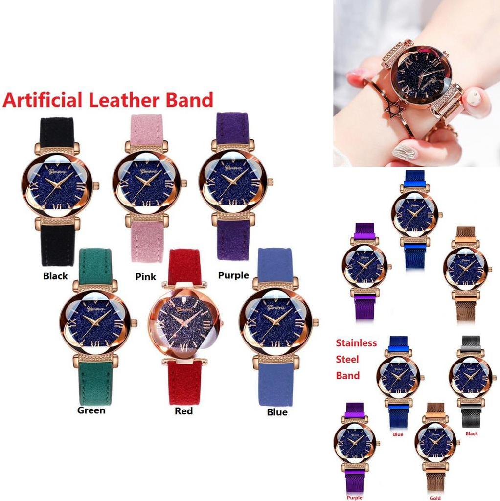 Fashionable Womens Bracelet Watch With Timeless Starry Sky Design And Alloy Case
