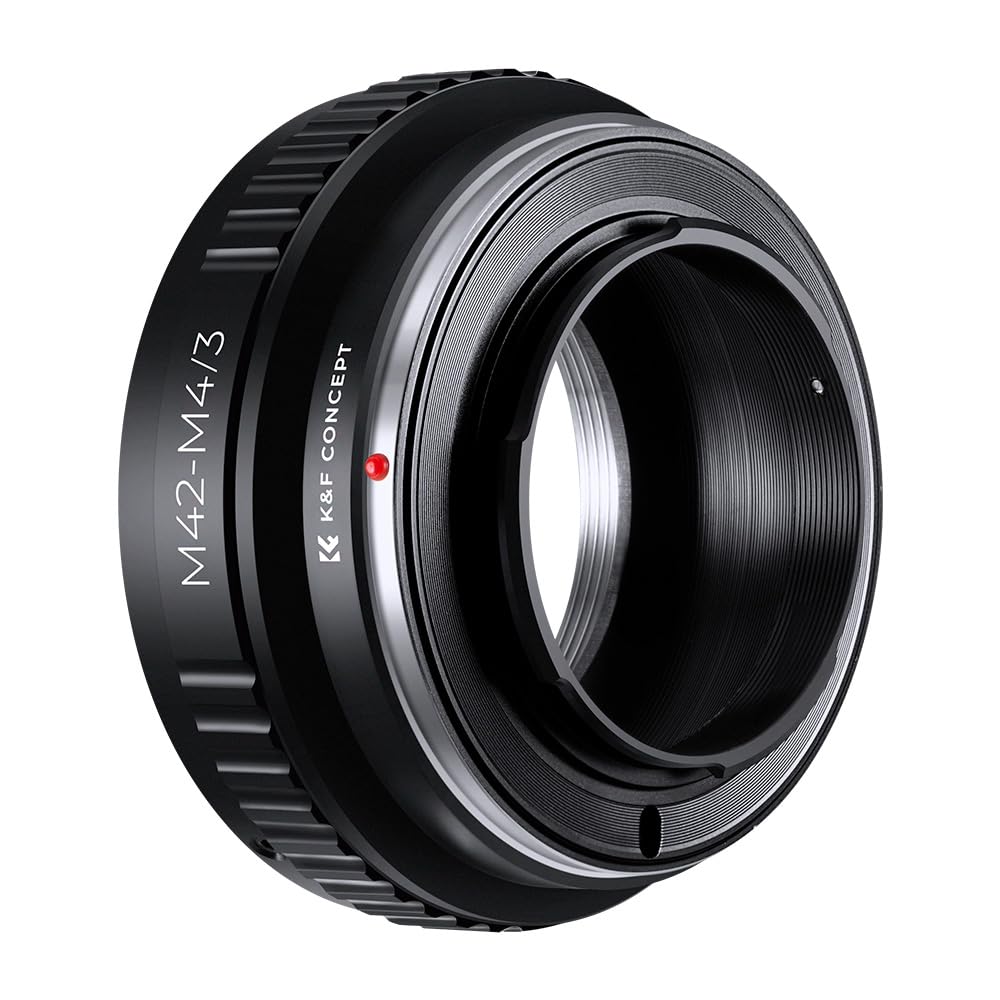 CONCEPT Mount Adapter Converts M42 mount lenses to Micro Four Thirds mounts for Micro enabling infinity K&F M42-M4/3 4/3 cameras, focus.