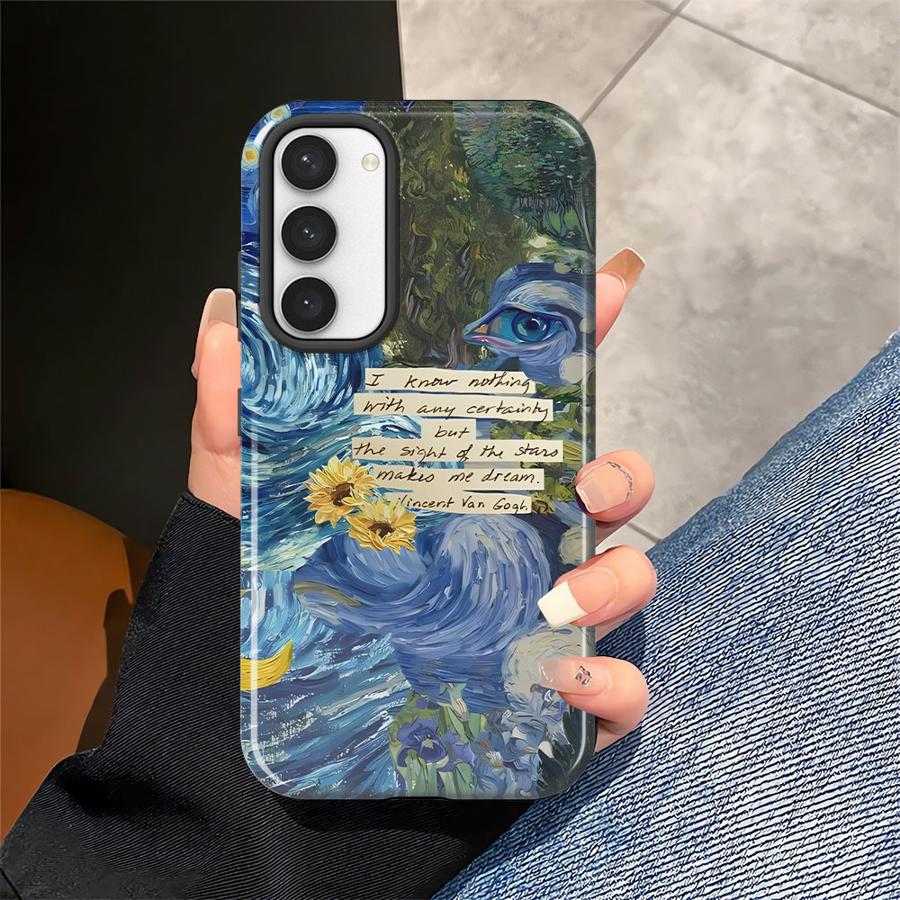 Ван Гог Звездные Подсолнухи Мягкая Обложка Capa Чехол для Телефона для Samsung Galaxy S25 S23Ultra A26 S24 Ultra A36 A56 S23 S20 FE A16