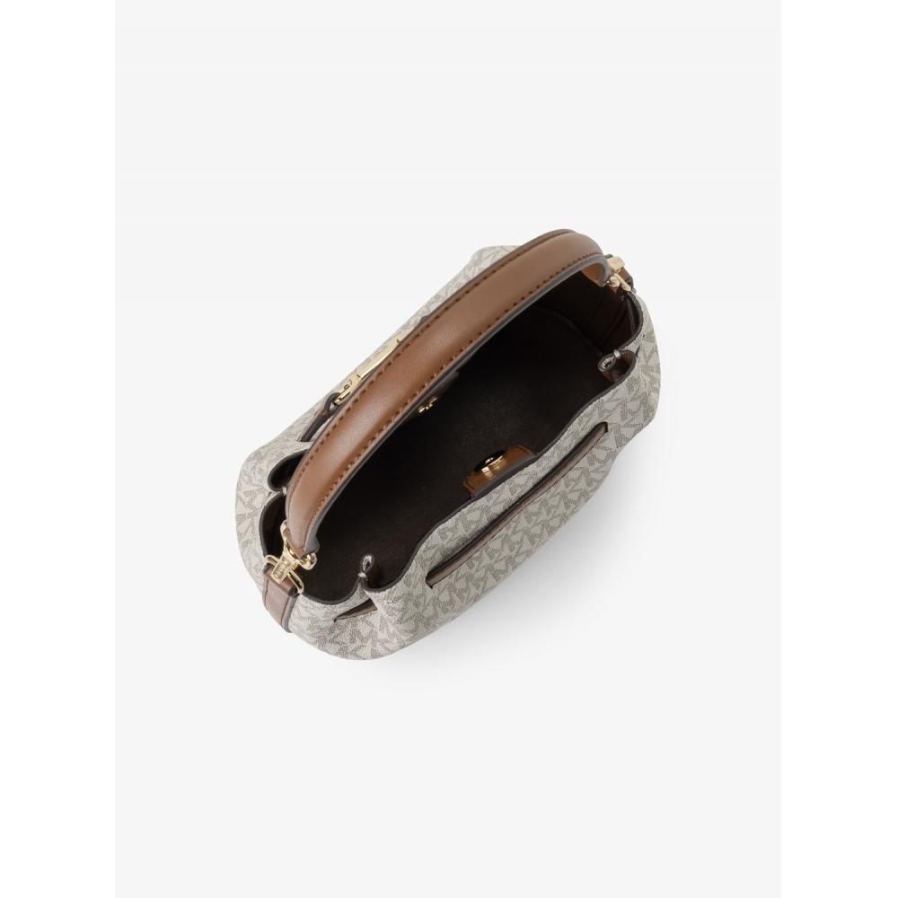 Michael Kors Carson Convertible Bucket Crossbody Small Mk Signature 35s6g2zc1b150 Vanilla