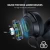 Razer Kraken V3 X Wired USB Gaming Lightweight Construction Triforce 40mm Drivers Hyperclear Cardioid Mic Surround Sound Chroma RGB Lighting Black
