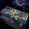 Коврик для мыши Черепашки-ниндзя Геймерский RGB Коврик для стола Коврик для клавиатуры Игровые ноутбуки Светодиодный коврик для мыши Защита стола Аниме Мышь