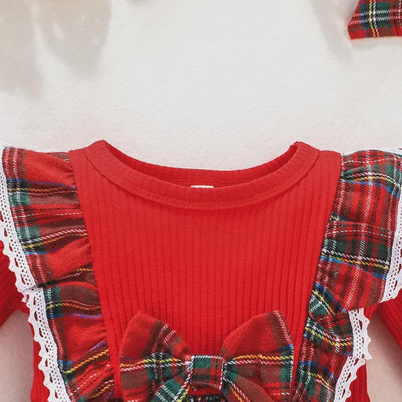 INS Baby Fashion Christmas Plaid Bow Dress 2025 - Children's Long-Sleeve Skirt