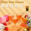 Прозрачный золотой пластиковый бокал для вина, пригодный для вторичной переработки, небьющийся винный бокал, одноразовые многоразовые стаканчики для шампанского