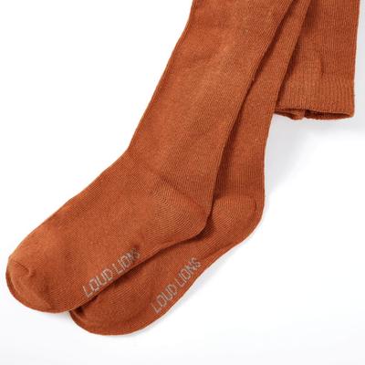 Kids Tights In Cognac Size 104