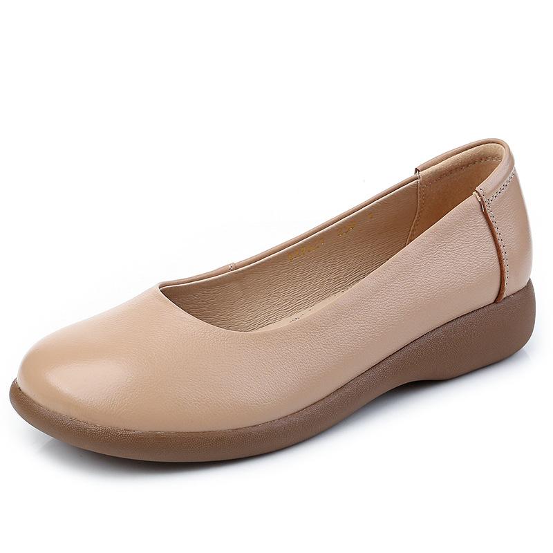 Женские туфли на плоской подошве, слипоны, белый верх из коровьей кожи, для беременных женщин, универсальная и удобная женская обувь с мягкой подошвой