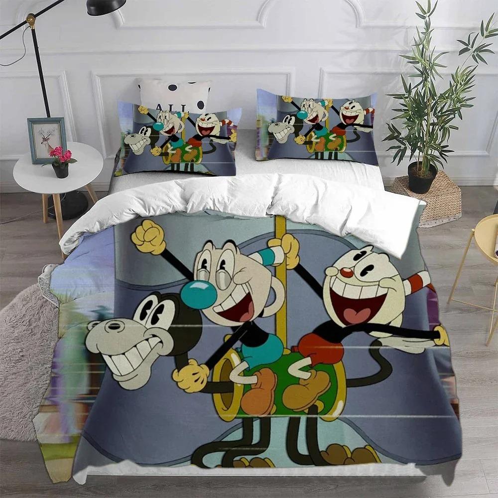 3D Новый Домашний Текстиль Мультяшный Cuphead Комплекты Постельного Белья Одеяло Покрывало Пододеяльник Наволочки Комплекты Детский Взрослый Размер