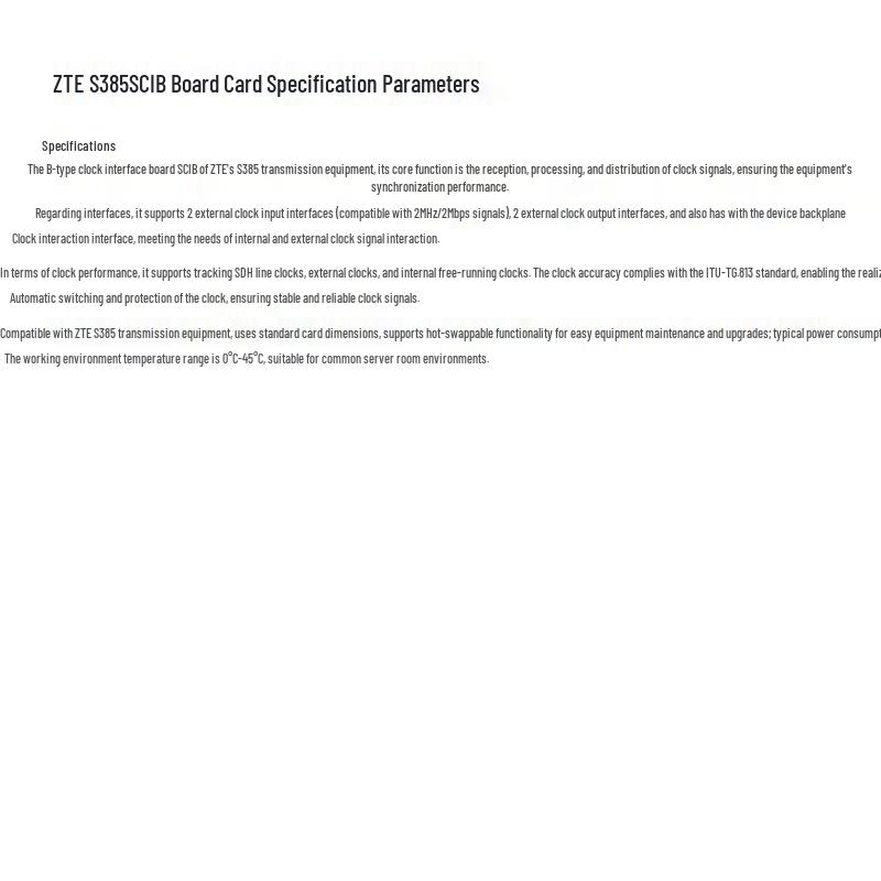 ZTE Telecommunication Equipment Board Cards