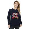 Disney Womens/Ladies Mickey And Minnie Christmas Kiss Sweatshirt