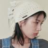 PLZPROJECT KNITTED TASSEL BANDANA, IVORY (handmade)