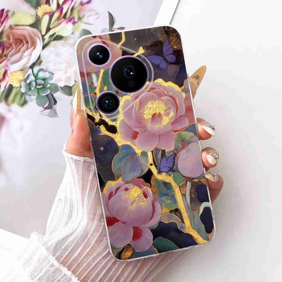 For Huawei Pura 70 Pro HBN-LX9 Case Luxurious Pattern Butterfly TPU Back Cover For Pura 70Pro+ 70 Pro Plus HBN-AL10 Phone Shell